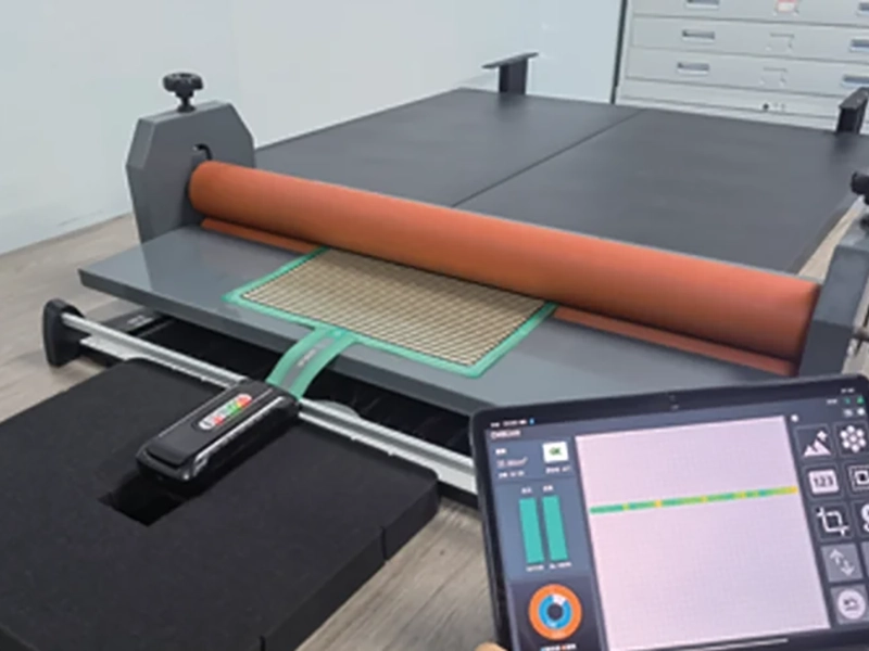 Pressure mapping solution for industrial manufacturing roll gap calibration